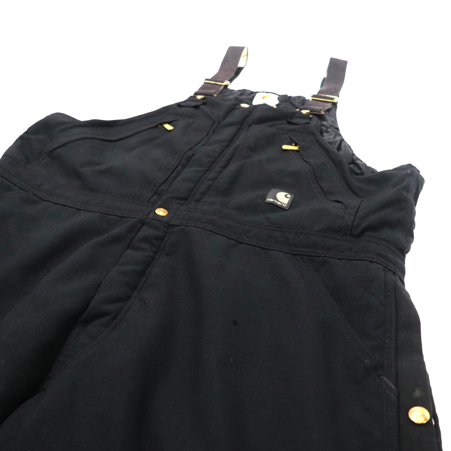 CARHARTT Double Ney Overall 38 Black 90s Nylon Quilting Liner USA 