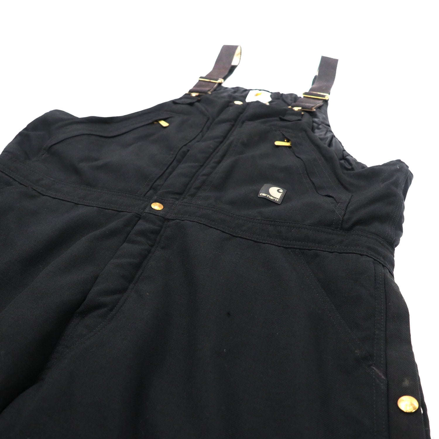 CARHARTT Double Ney Overall 38 Black 90s Nylon Quilting Liner USA 
