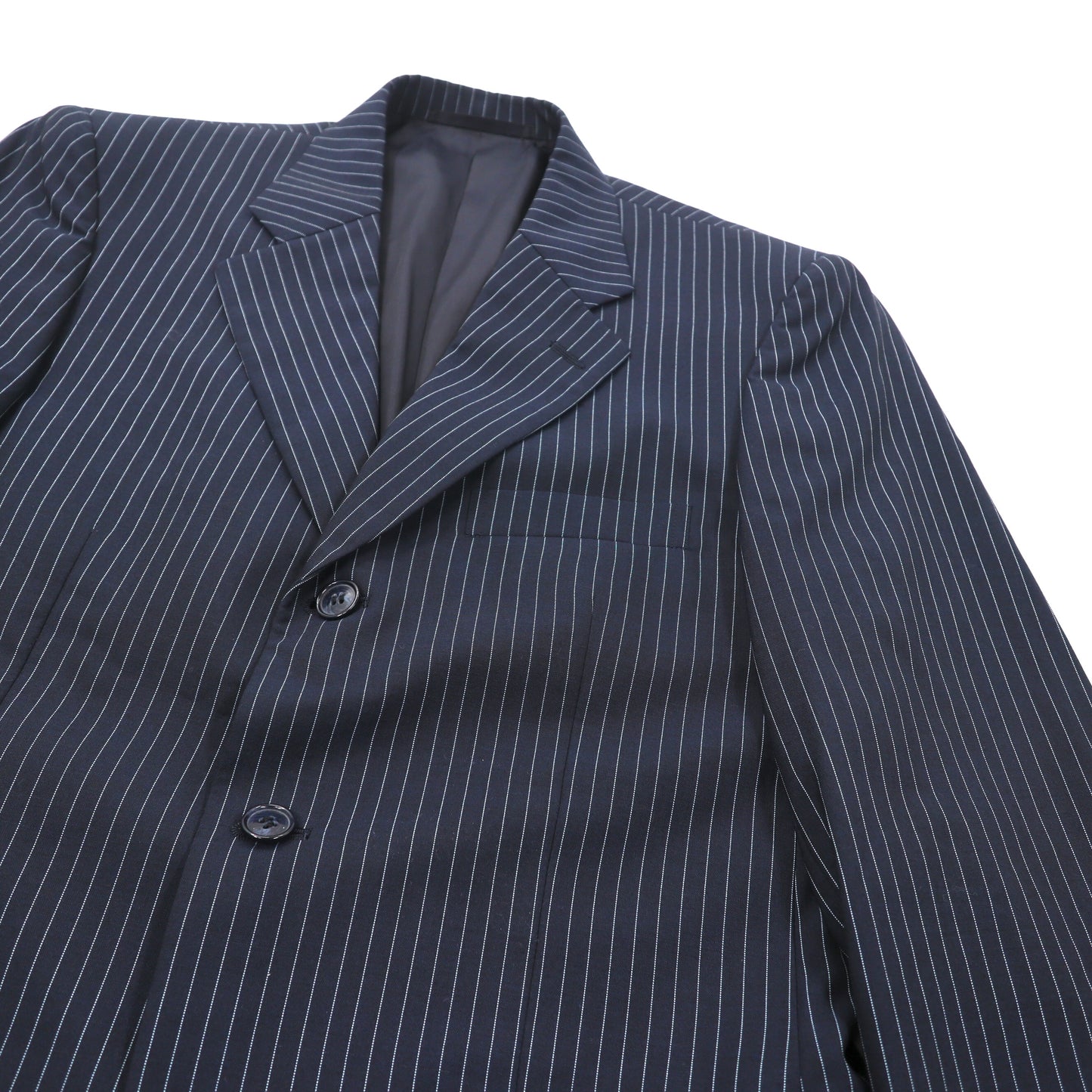 IASON 3B suit setup l navy striped wool – 日本然リトテ