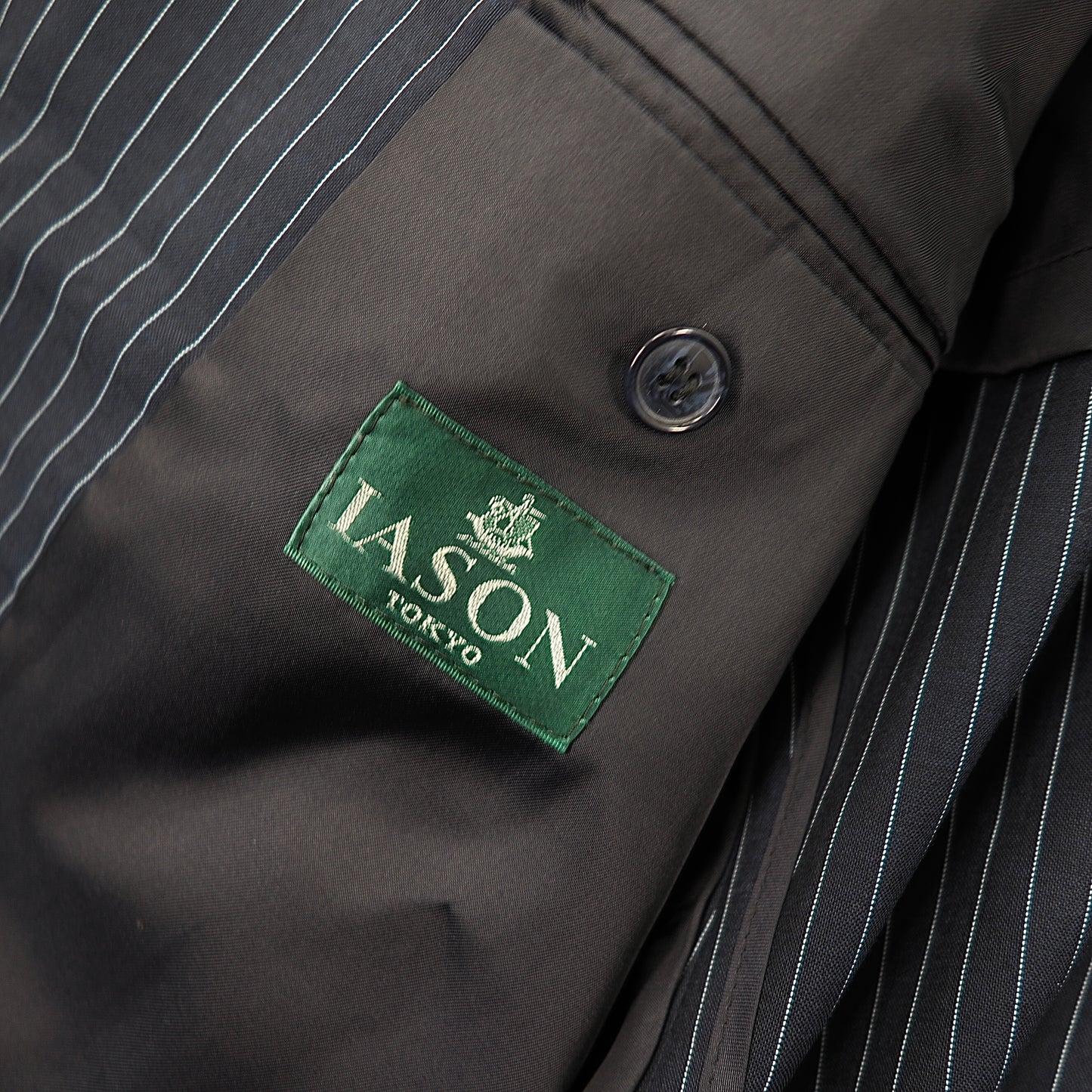 IASON 3B suit setup l navy striped wool – 日本然リトテ