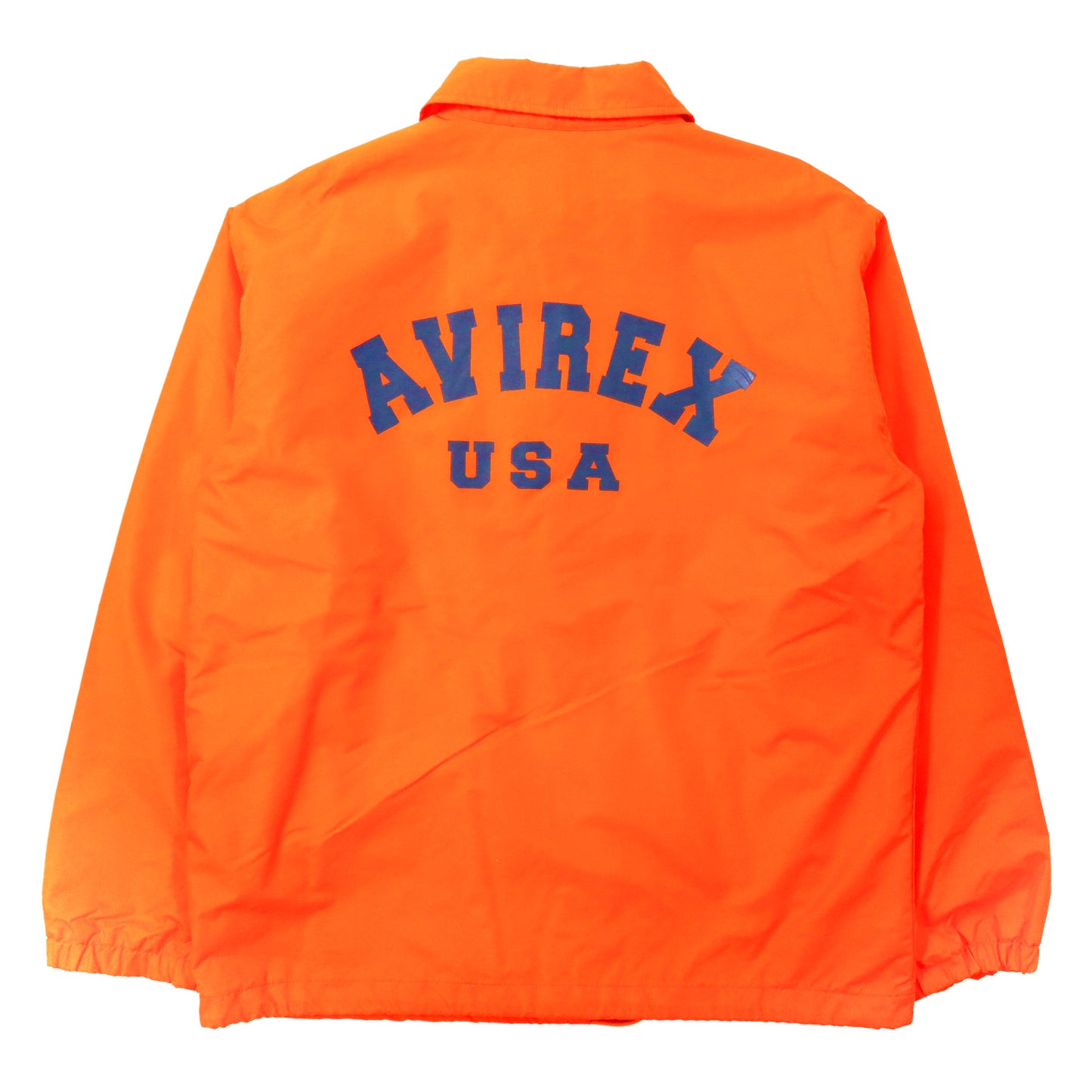 AVIREX コーチジャケット M オレンジ ナイロン バックロゴプリント 610264
