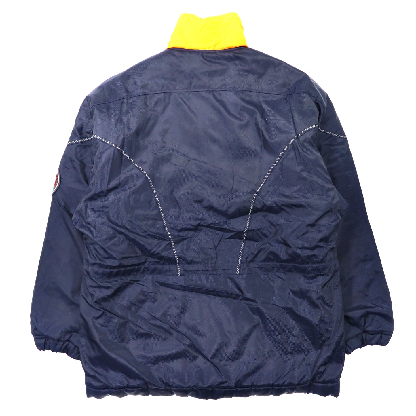 FILA セーリングジャケット ドロストオーバーコート XL ネイビー ポリエステル ドローコード キルティングライナー 90年代