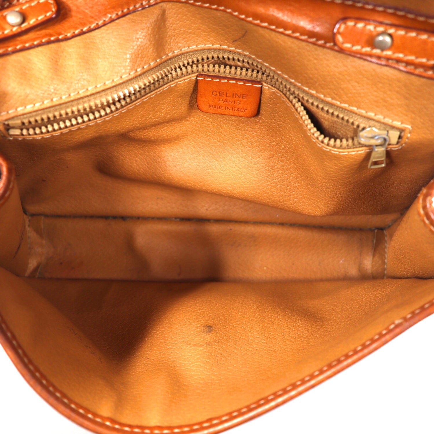 CELINE Cross body bag brown leather macadam pattern Vintage M90 ...