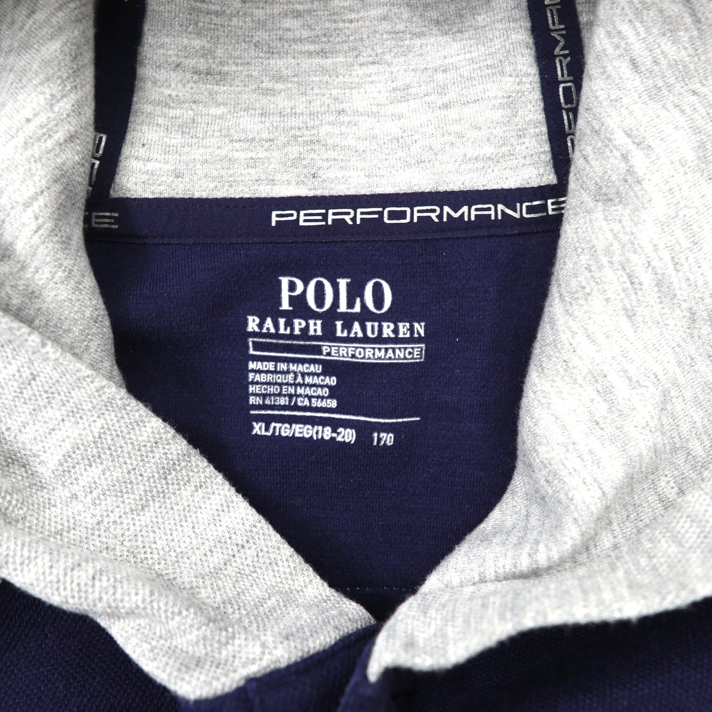 POLO RALPH  LAUREN ハーフボタンパーカー XL ネイビー コットン PERFORMANCE ナンバリング スモールポニー刺繍