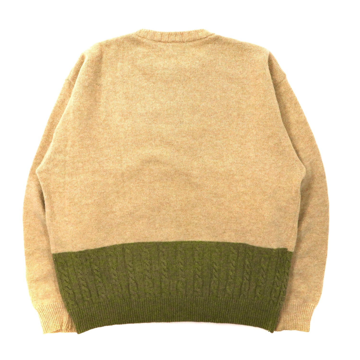 Xerio Character Knit Sweater M Beige Wool Italy MADE – 日本然