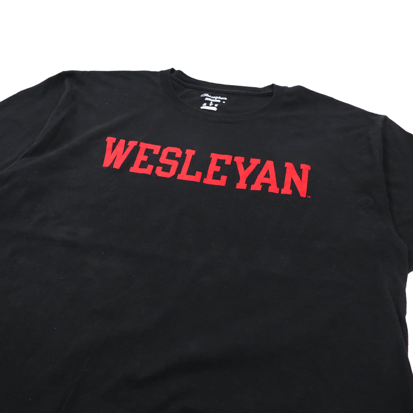 Champion ビッグサイズ カレッジプリントTシャツ XL ブラック コットン WESLEYAN