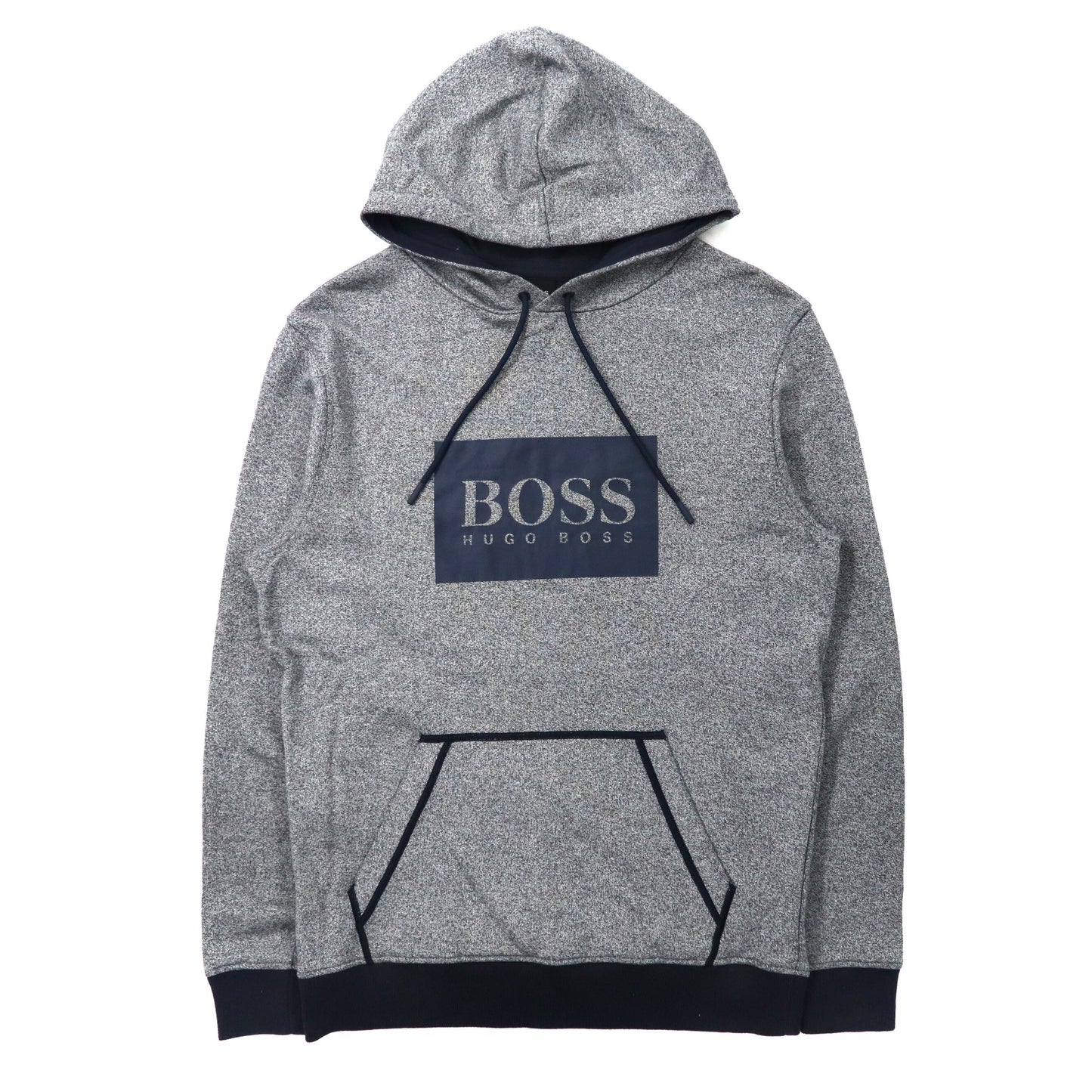 HUGO BOSS ボックスロゴパーカー S グレー コットン Heritage Sweatshirt Z010581756