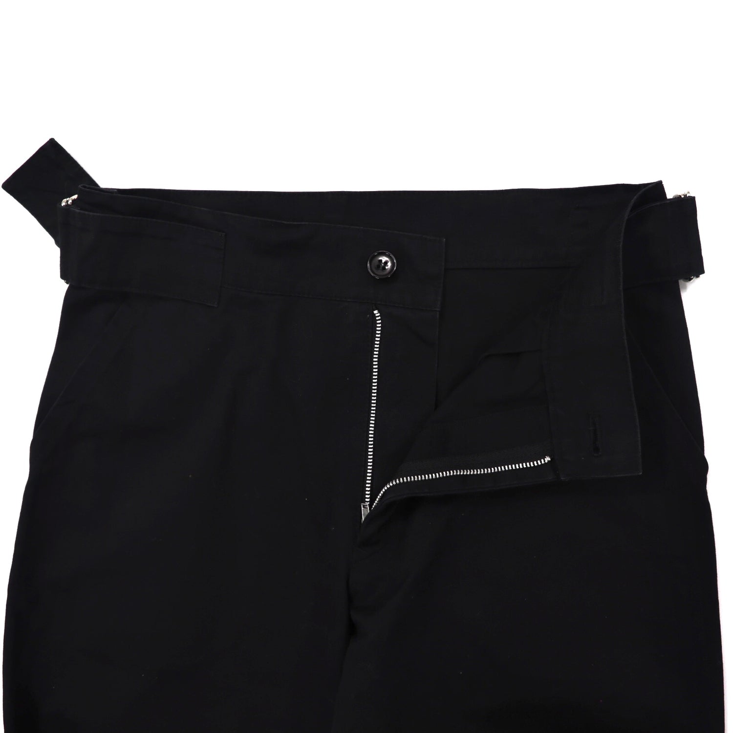 Yohji Yamamoto Side Adjust Wide Pants 2 Black Cotton FZ-P25-015 