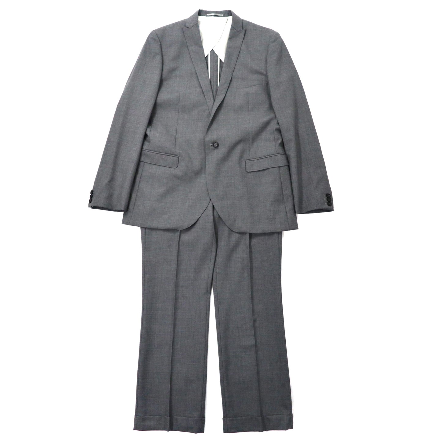 International Gallery BEAMS 1B Suit Setup 50 Gray Wool 41-17-0685 ...