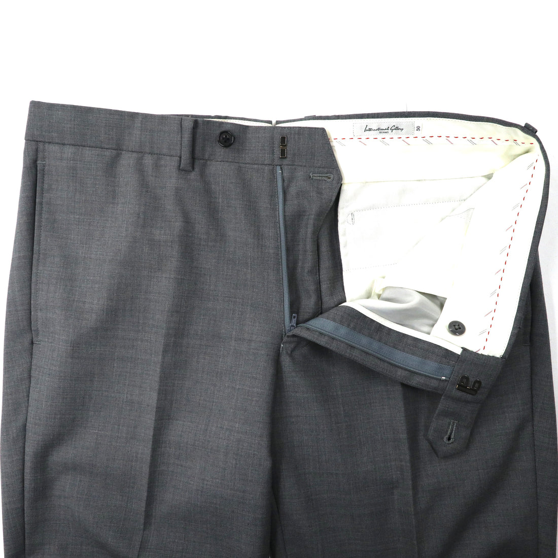 International Gallery BEAMS 1B Suit Setup 50 Gray Wool 41-17-0685-856