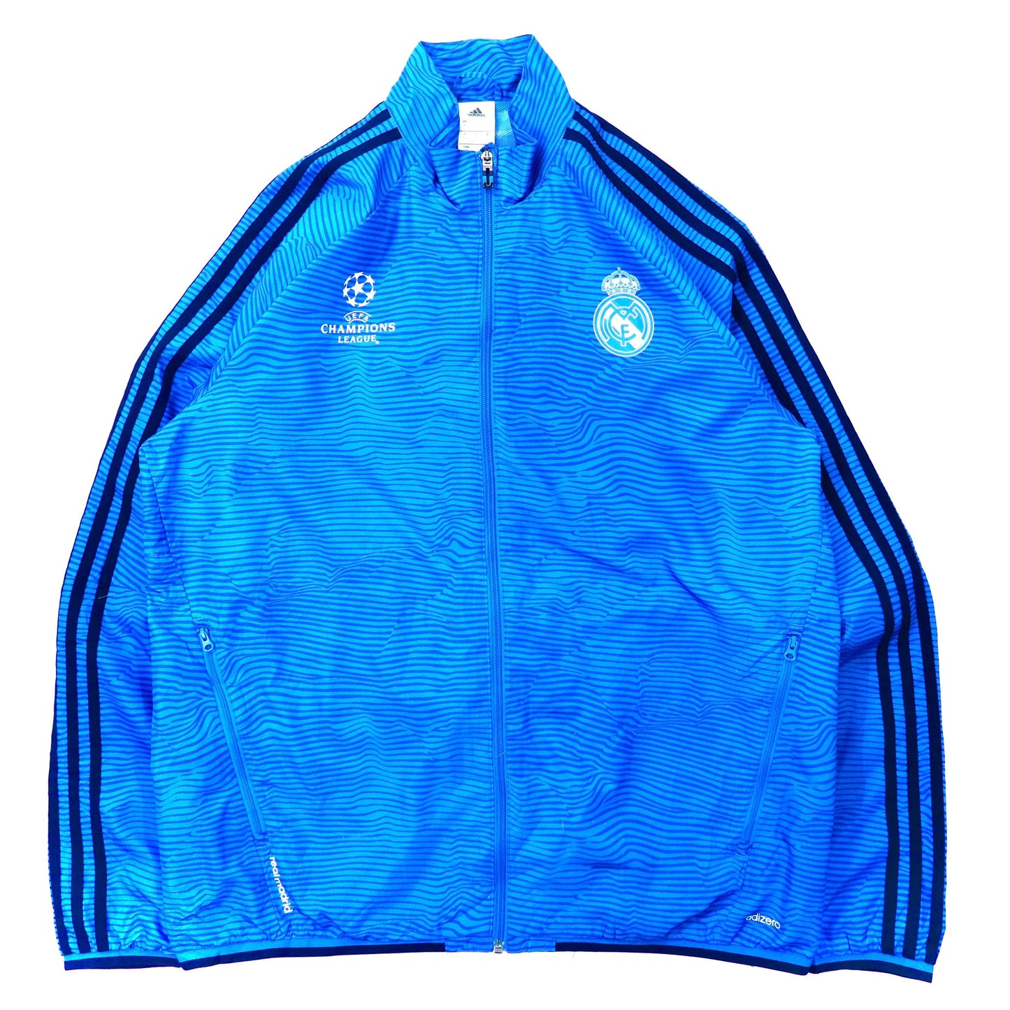 Adidas Windbreaker Jersey 2XO Blue 3 Striped Sleal Madrid UEFA 