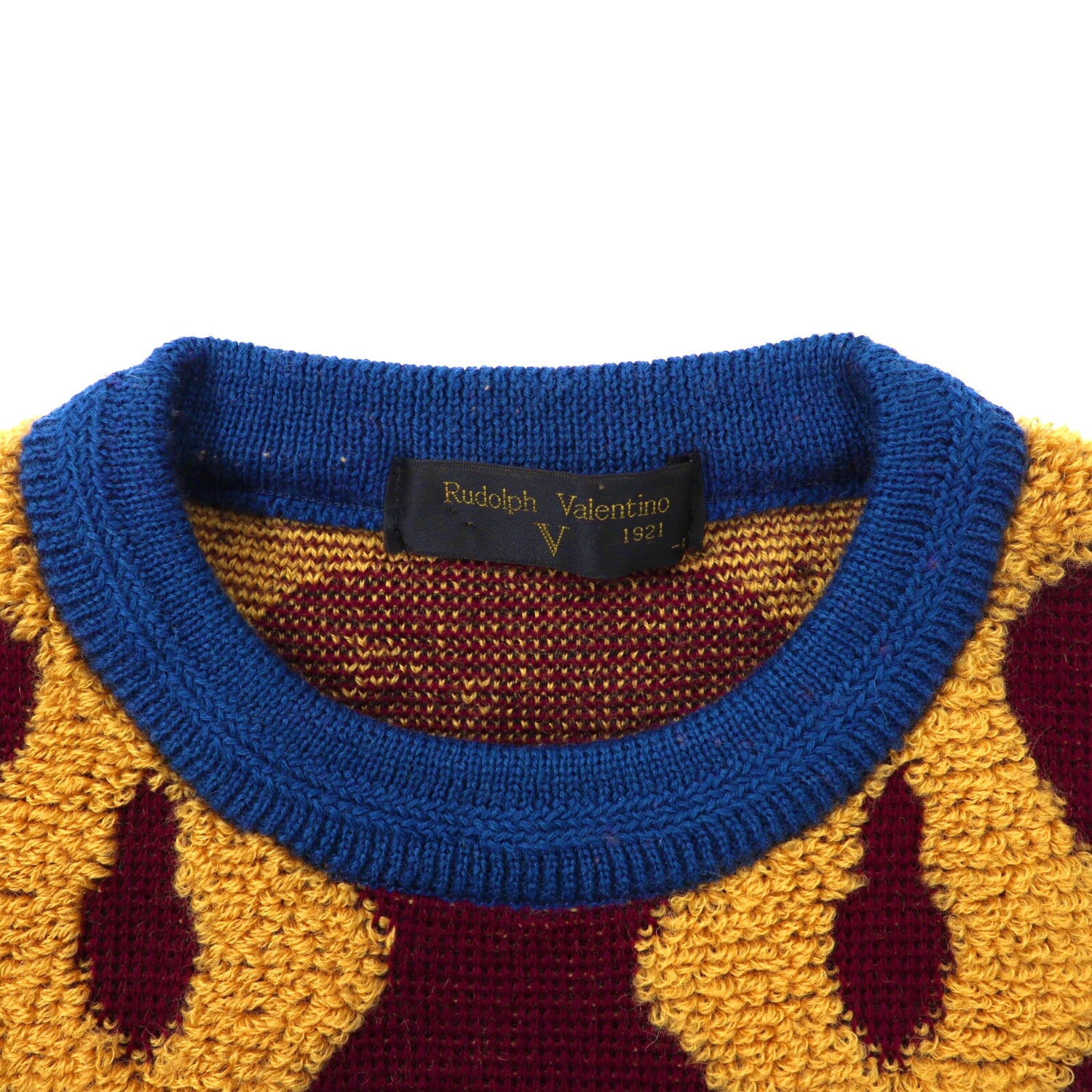 Rudolph Valentino 3D Knit Sweater L Multi Color Wool – 日本然リトテ