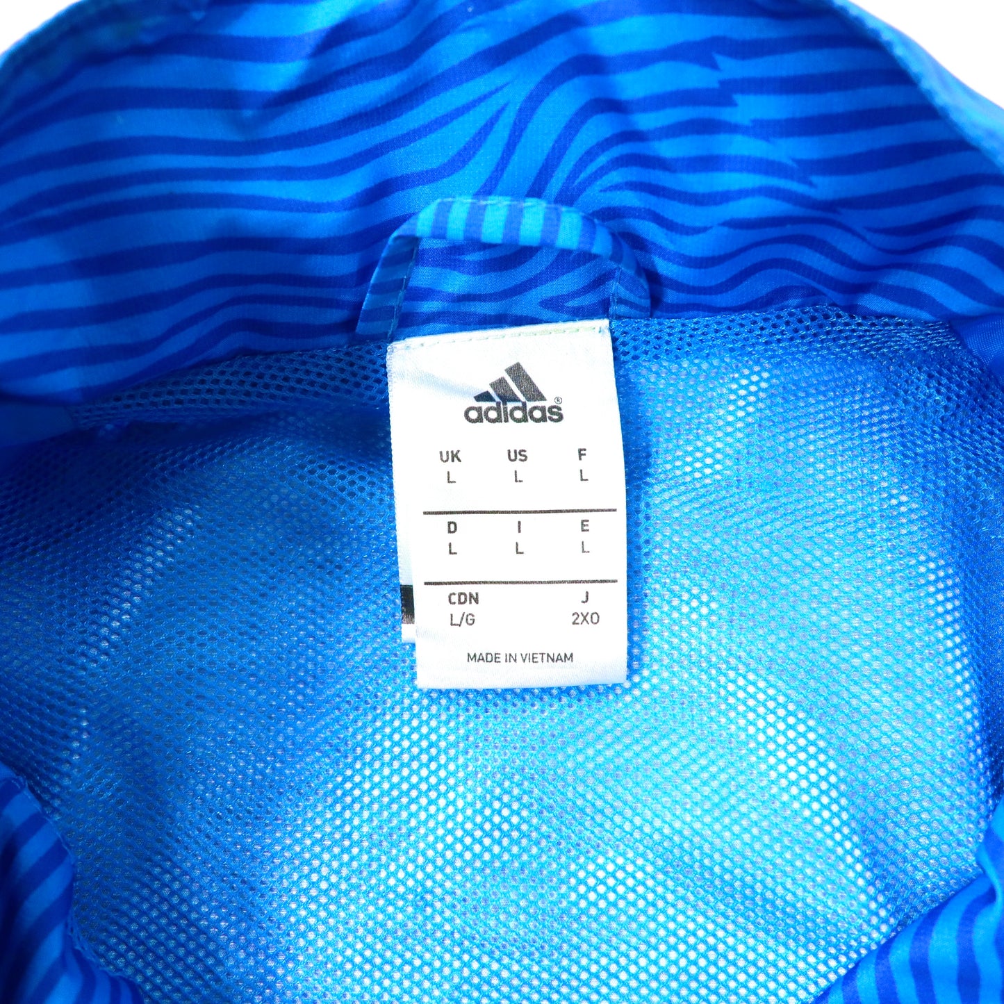 Adidas Windbreaker Jersey 2XO Blue 3 Striped Sleal Madrid UEFA