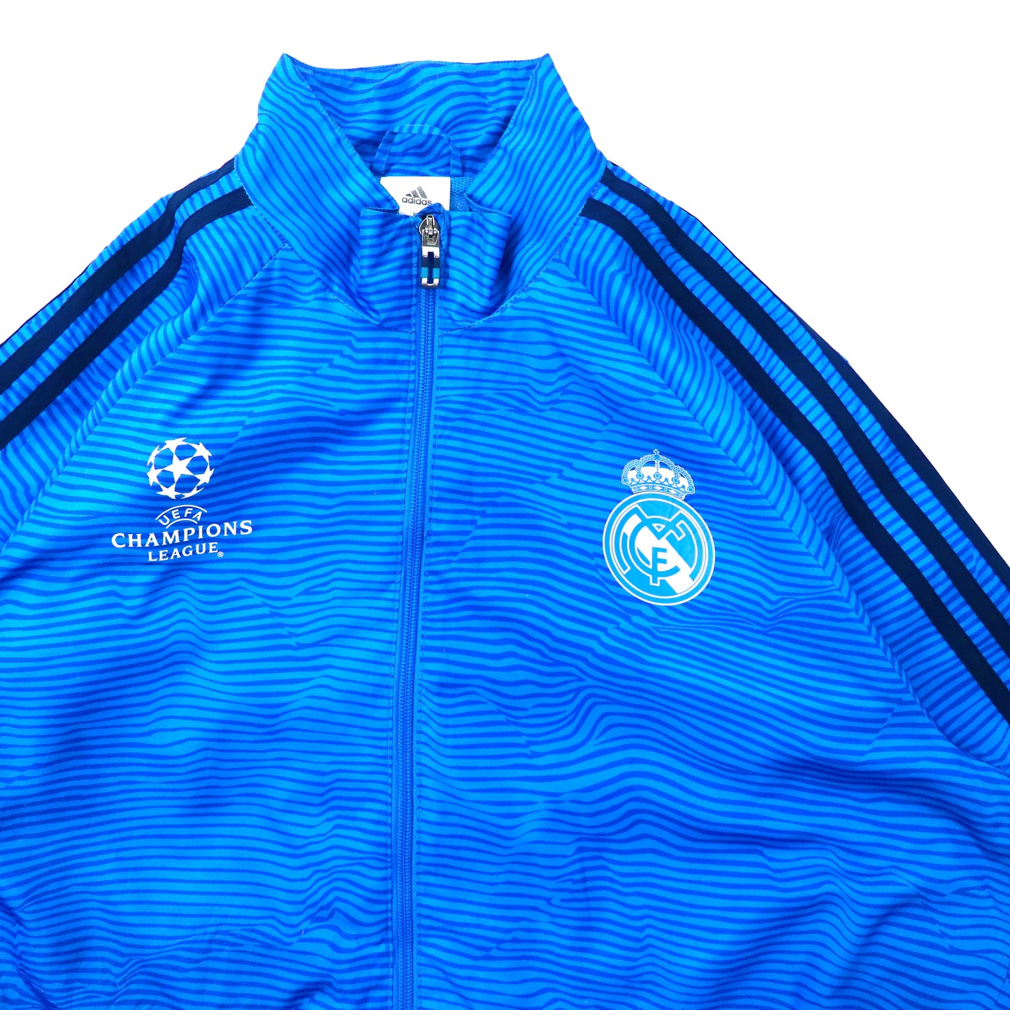 Adidas Windbreaker Jersey 2XO Blue 3 Striped Sleal Madrid UEFA Champions  League Real Madrid