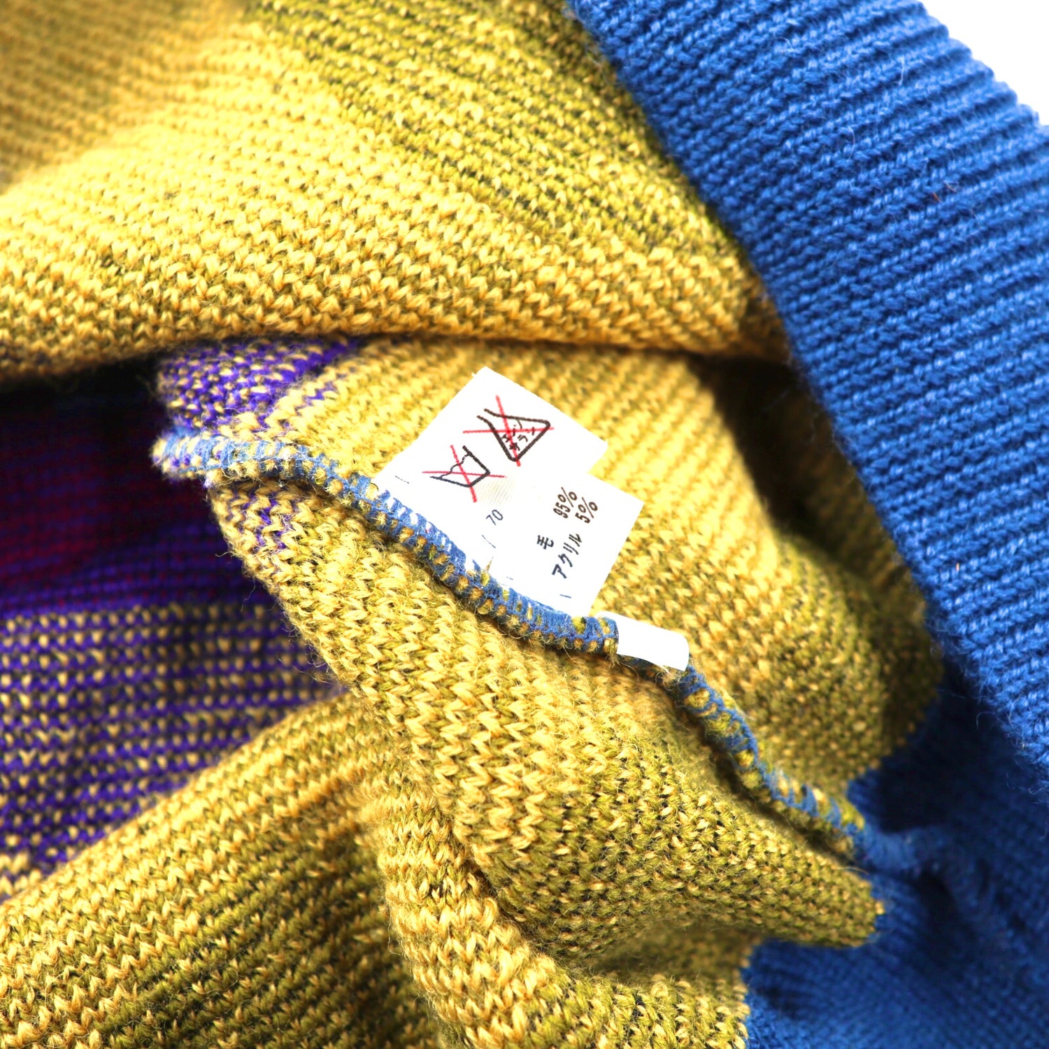 Rudolph Valentino 3D Knit Sweater L Multi Color Wool – 日本然リトテ