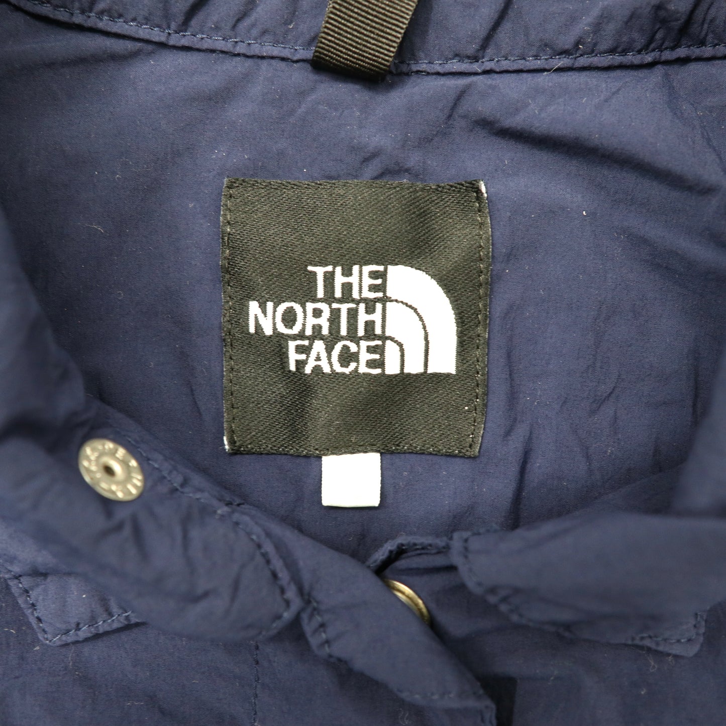 THE NORTH FACE ステンカラーコート L ネイビー ナイロン スナップ