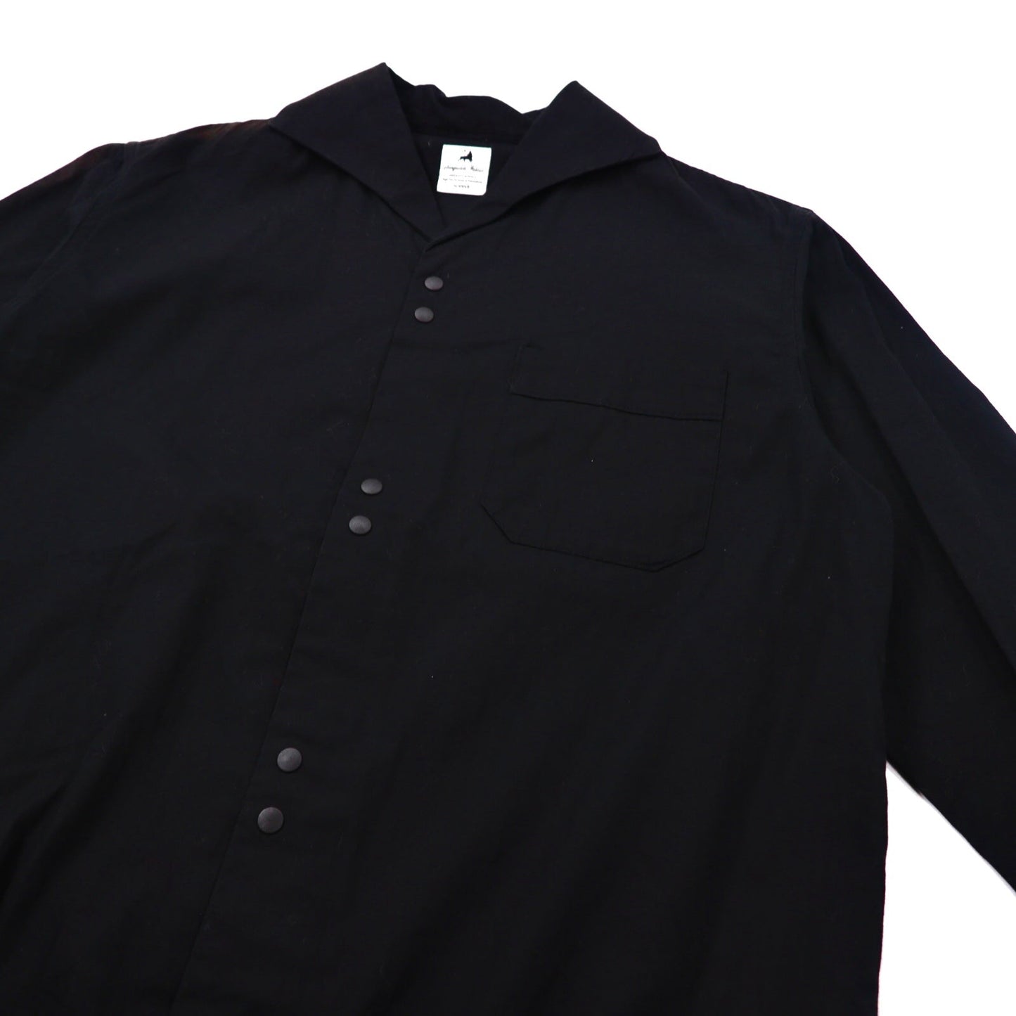 SasquatchFabrix. Oriental Open Color Shirt M Black Cotton 17SS-SY9 