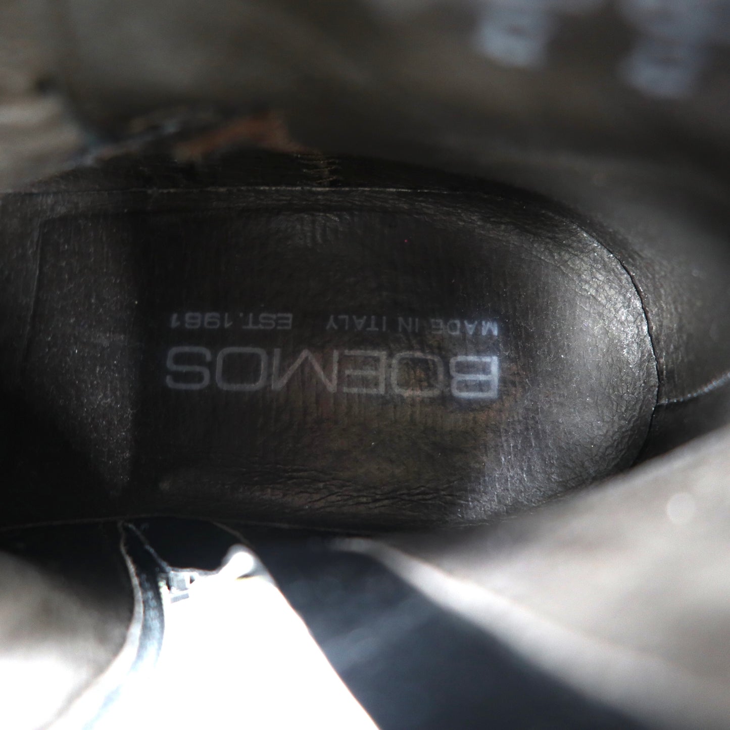 BOEMOS サイドジップブーツ ジョッパーブーツ 23cm ブラック レザー  8102 イタリア製