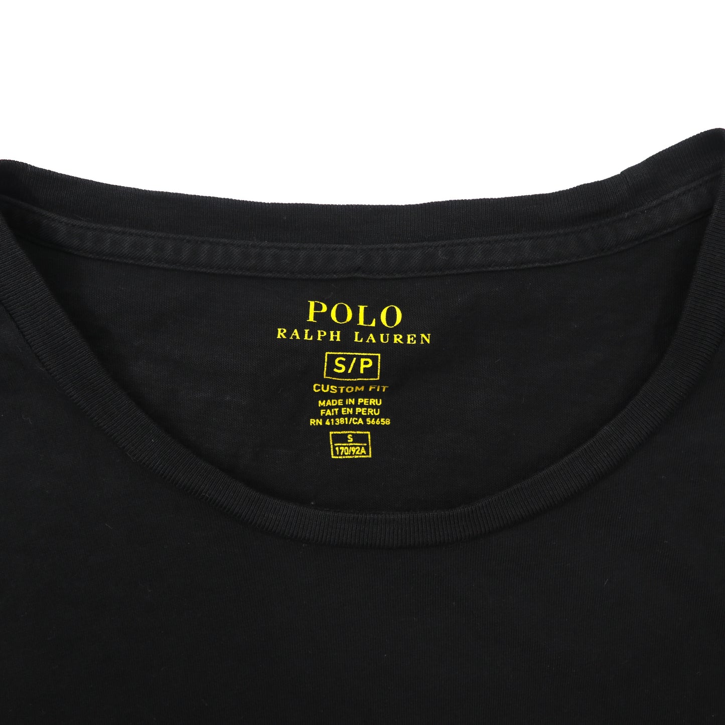 POLO RALPH LAUREN Tシャツ S ブラック コットン LAS VEGAS プリント ペルー製