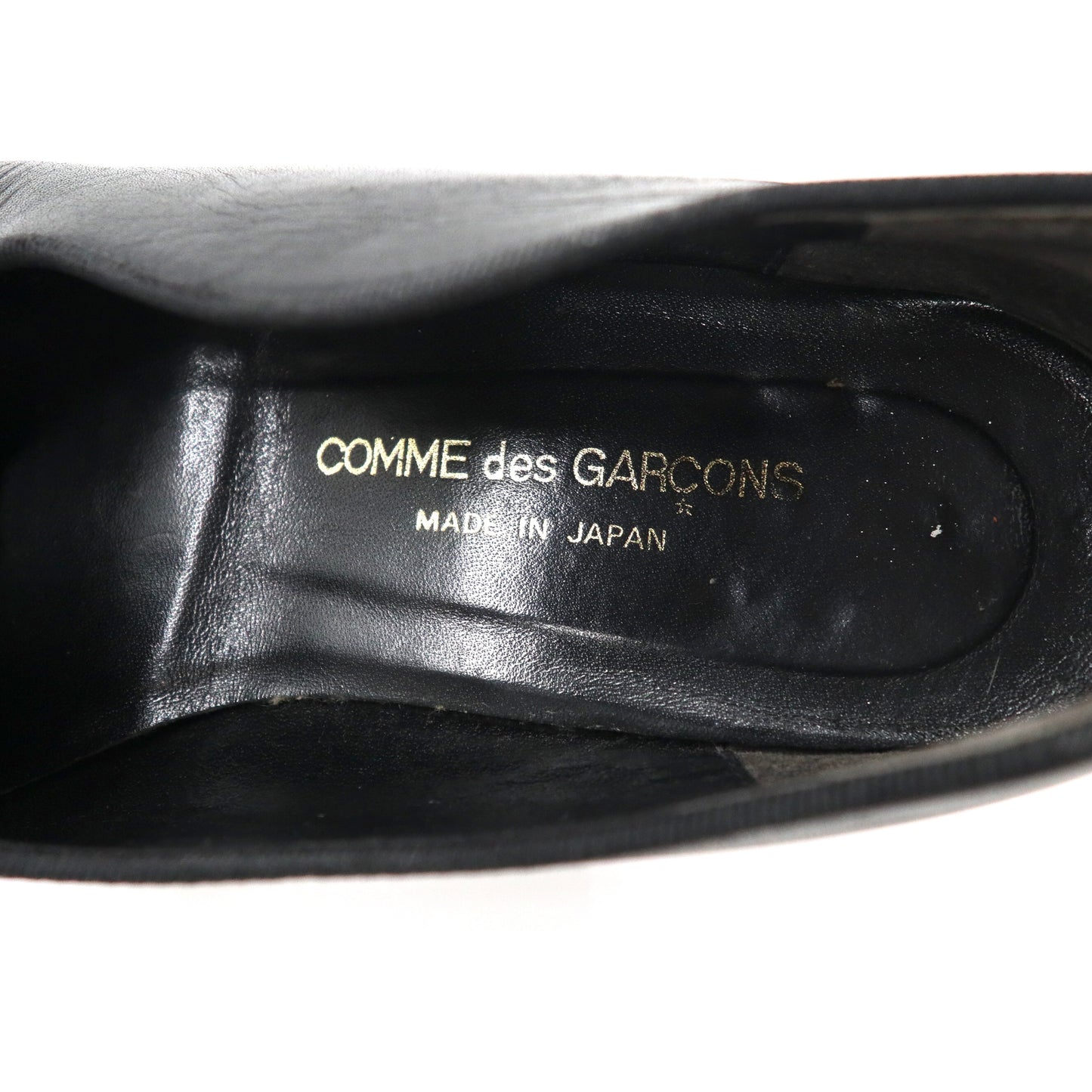 COMME des GARCONS フラットレザーシューズ 22.5cm ブラック 日本製