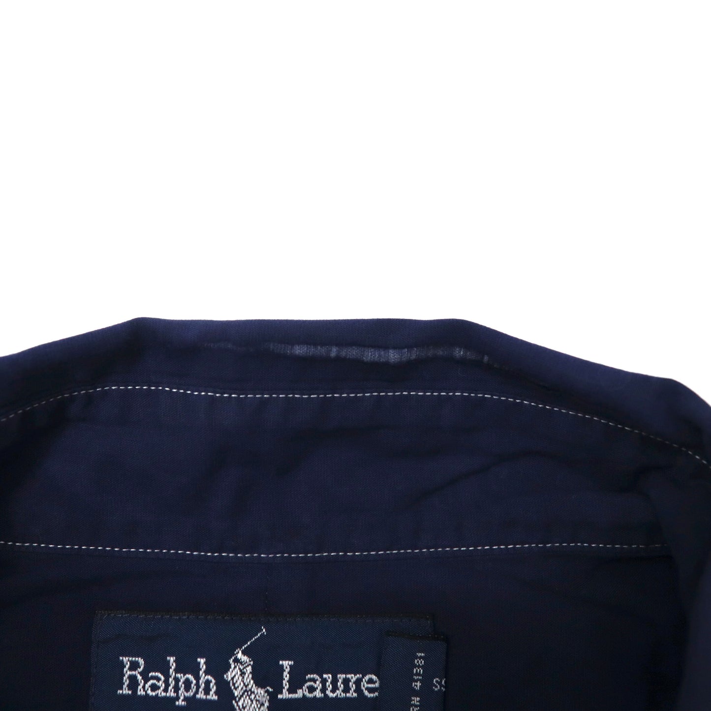 Ralph Lauren 半袖シャツワンピース 17 1/2 ネイビー コットン YARMOUTH スモールポニー刺繍