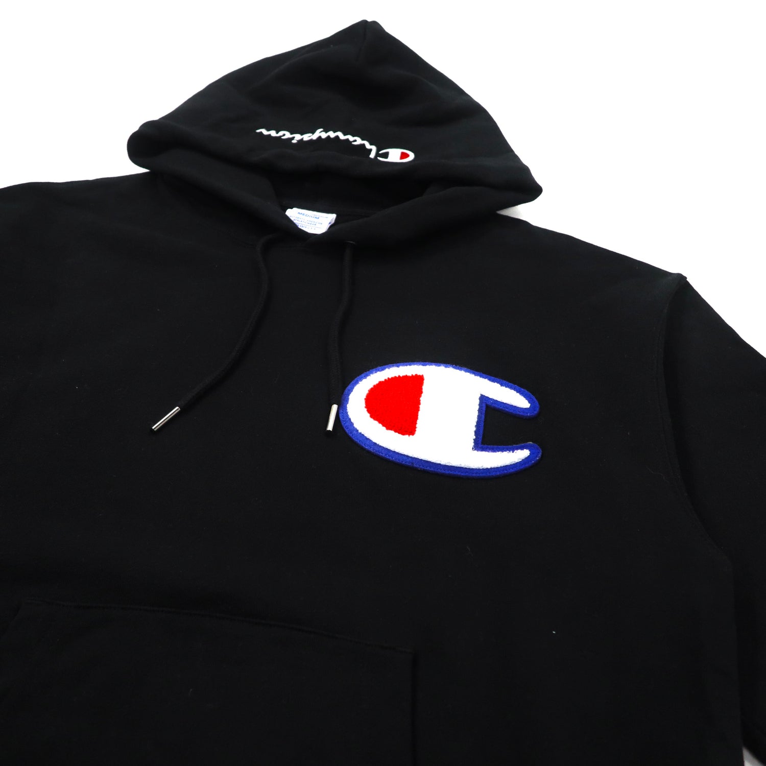 Champion プルオーバースウェットパーカー M ブラック コットン