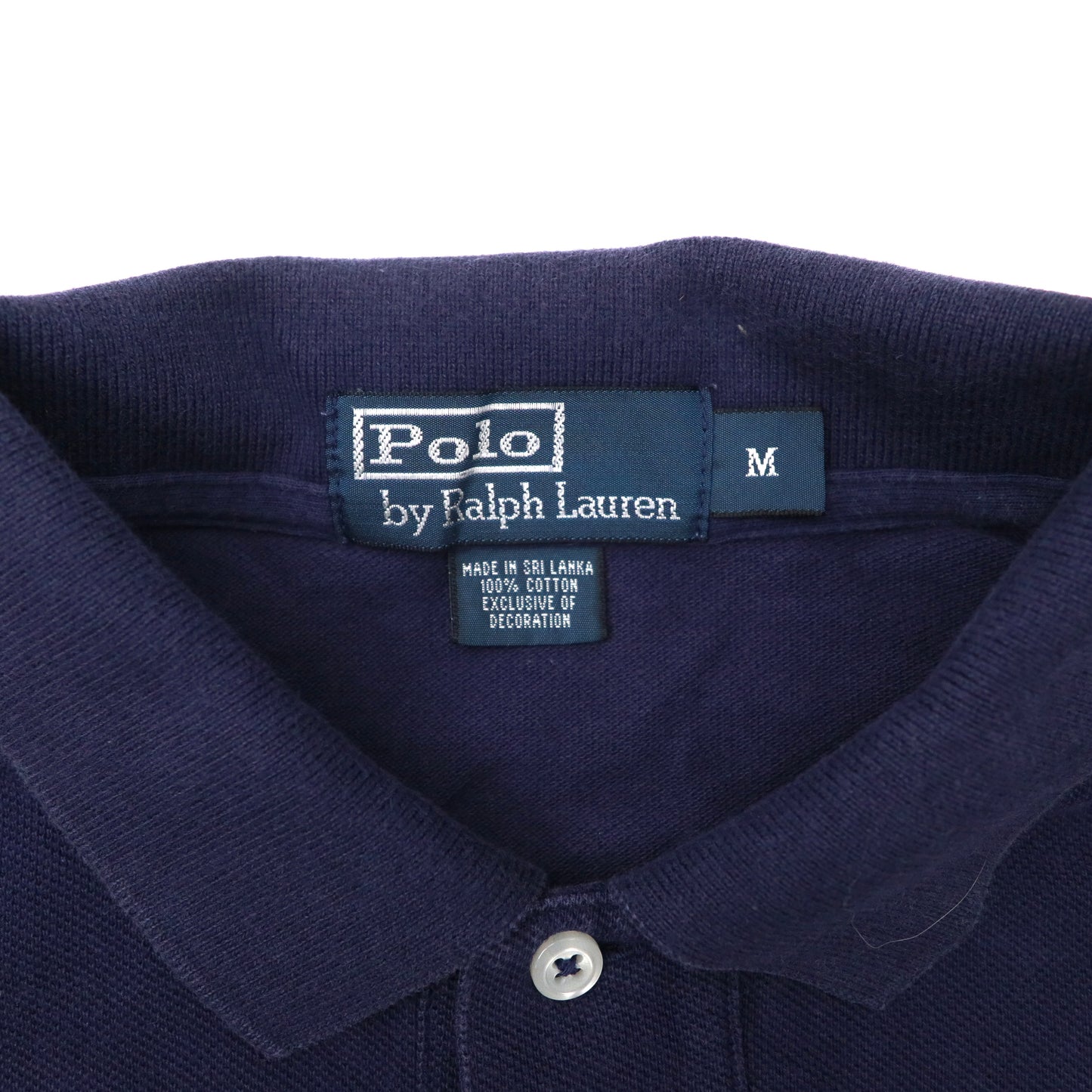 Polo by Ralph Lauren ポロシャツ M ネイビー コットン スモールポニー刺繍 スリランカ製