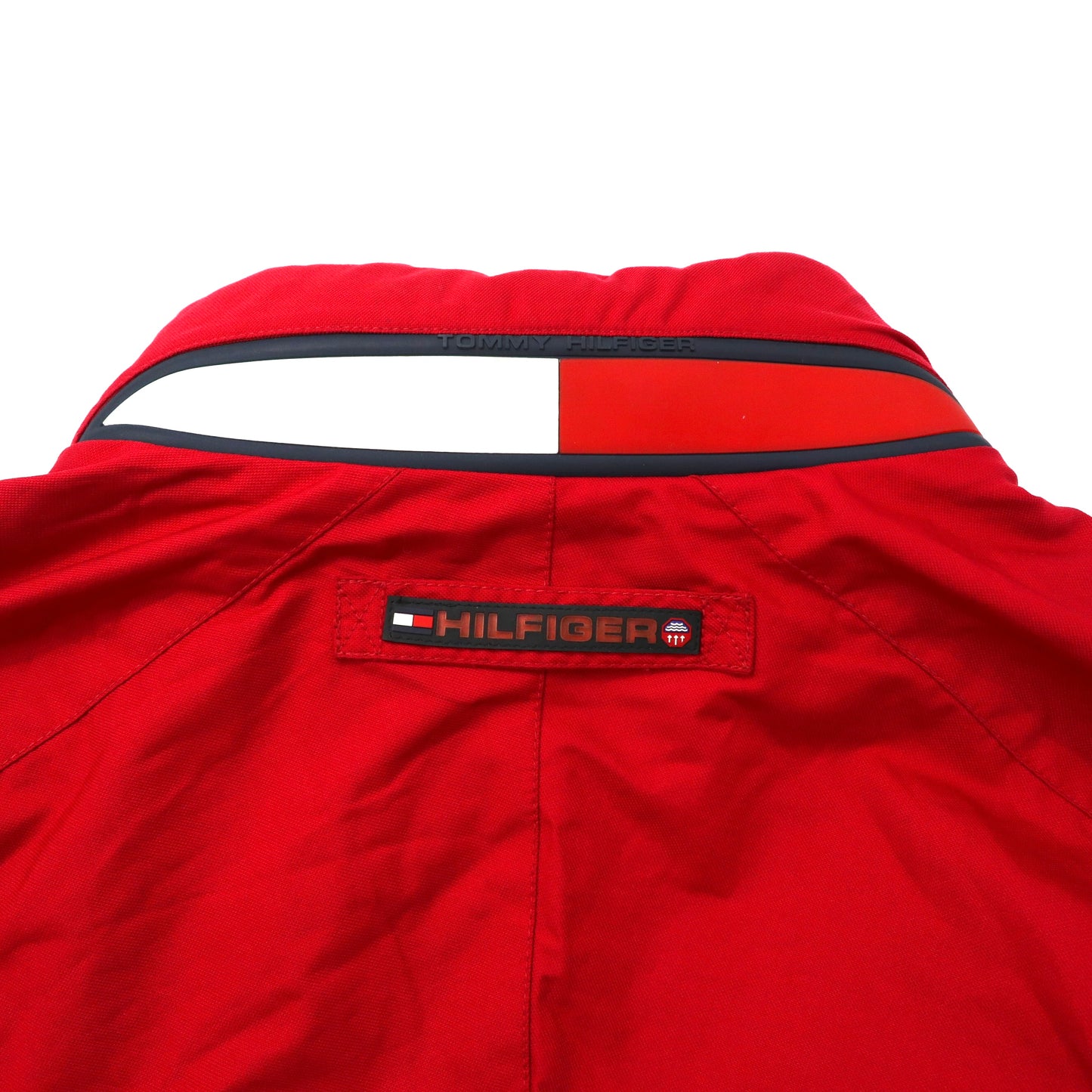 TOMMY HILFIGER リバーシブル セーリングジャケット L ブラック レッド ナイロン フード収納式 90年代