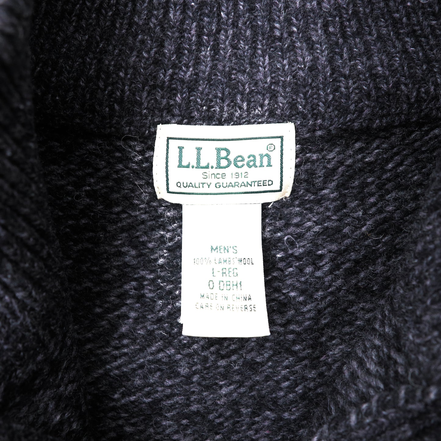 L.L.Bean ハーフボタンニット セーター L グレー ウール