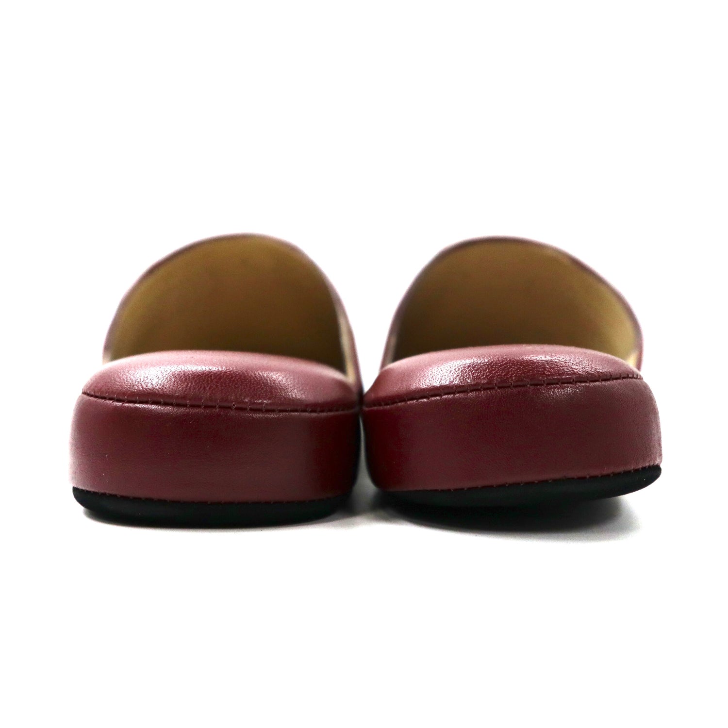 Yves Saint Laurent Room Shoes Slippers US7 BORDEAUX Leather
