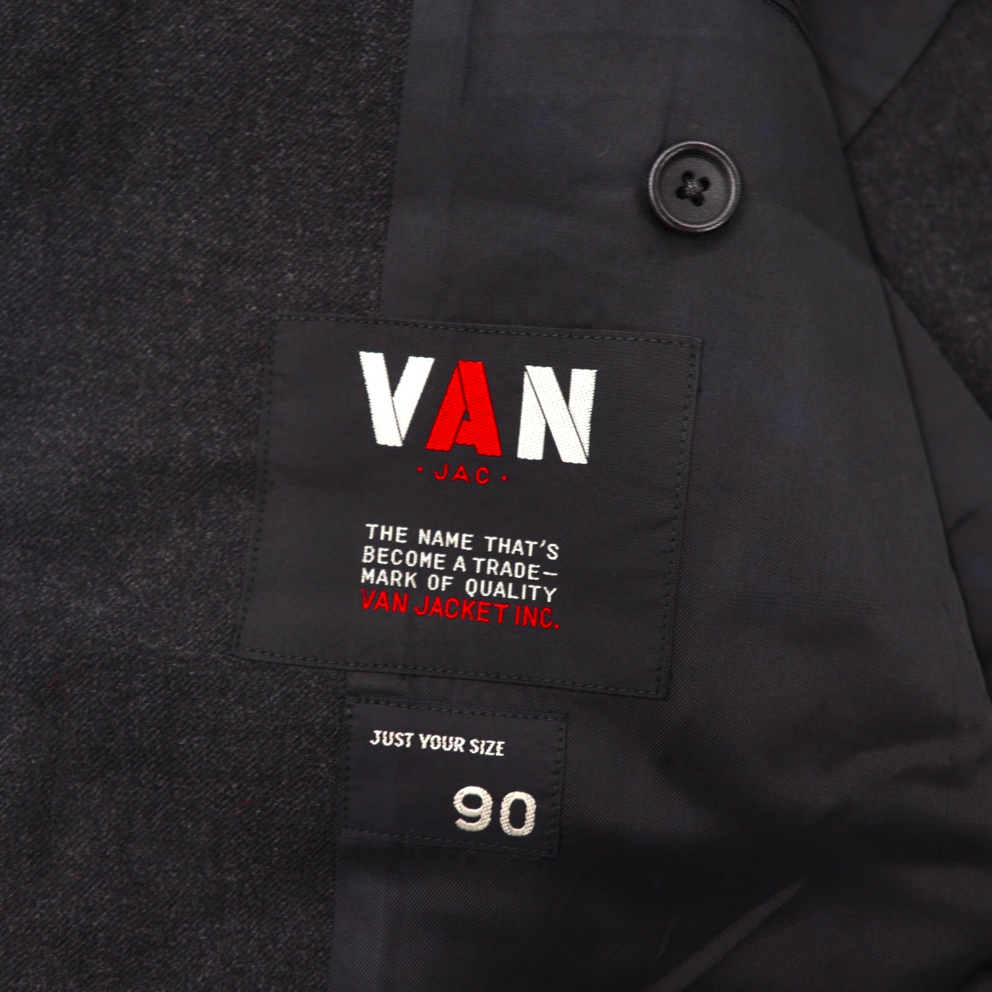 VAN -JAC- テーラードジャケット 90 グレー ウール