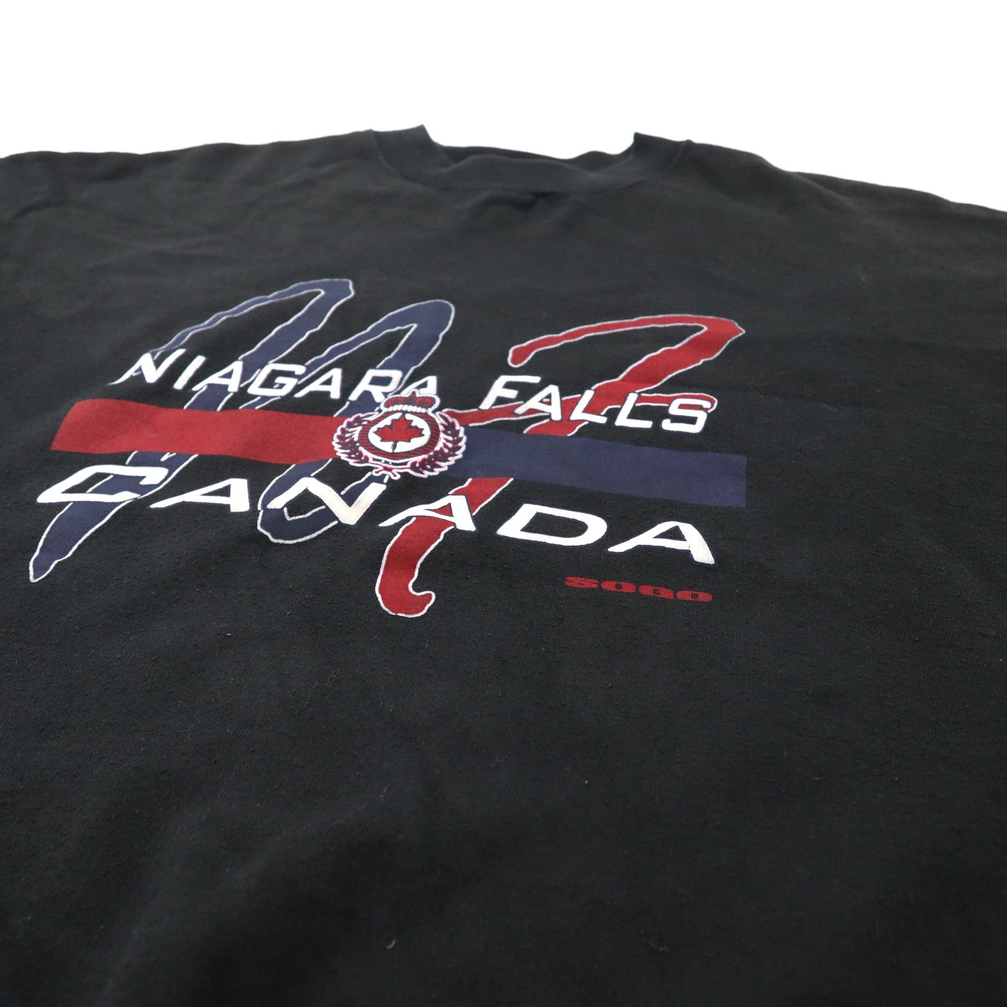 SOUVENIR TEEZ クルーネックスウェット L ブラック コットン NIAGARA FALLS CANADA 90年代 カナダ製