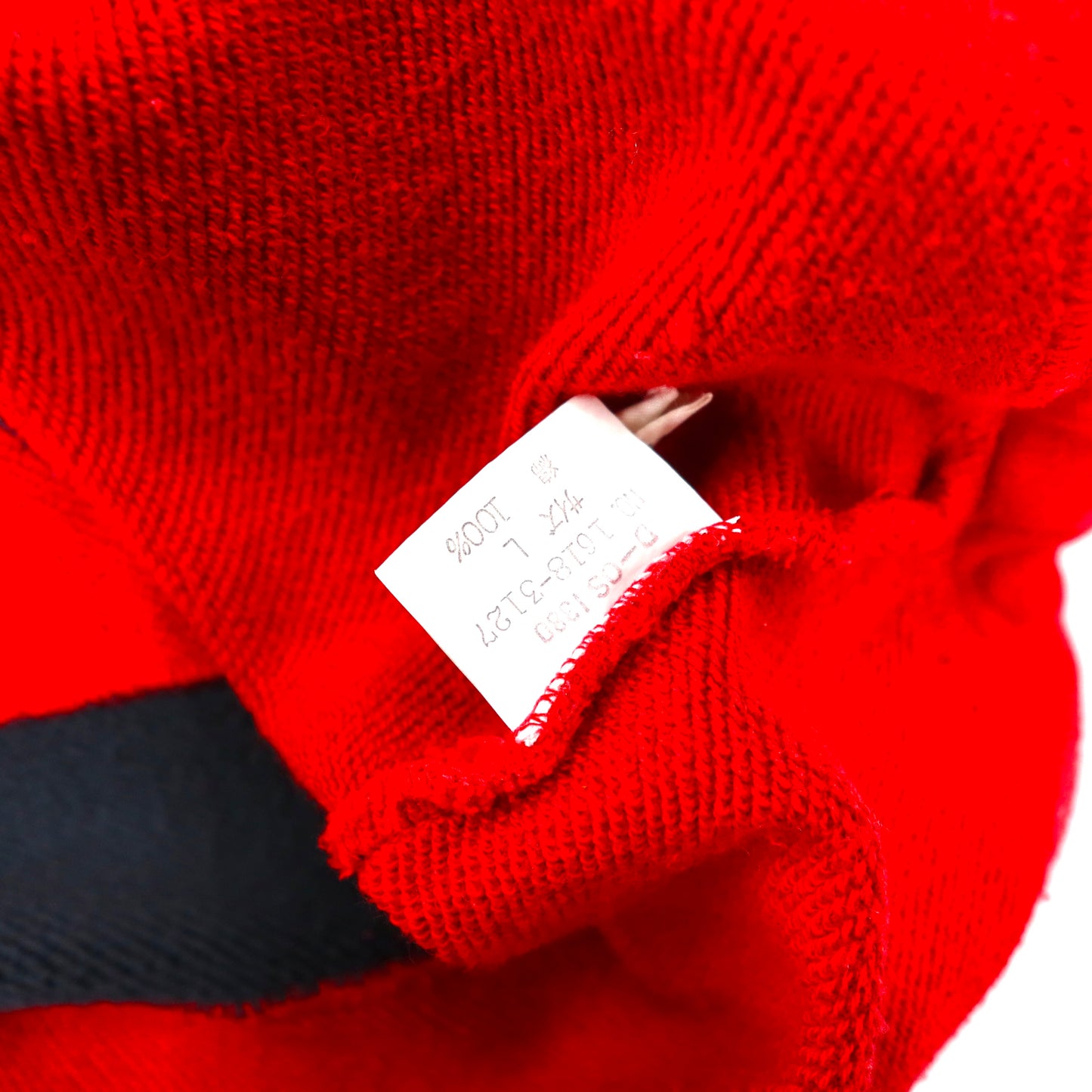 CHAPS RALPH LAUREN Big Size Half Zip Sweatshirt L Red Cotton 