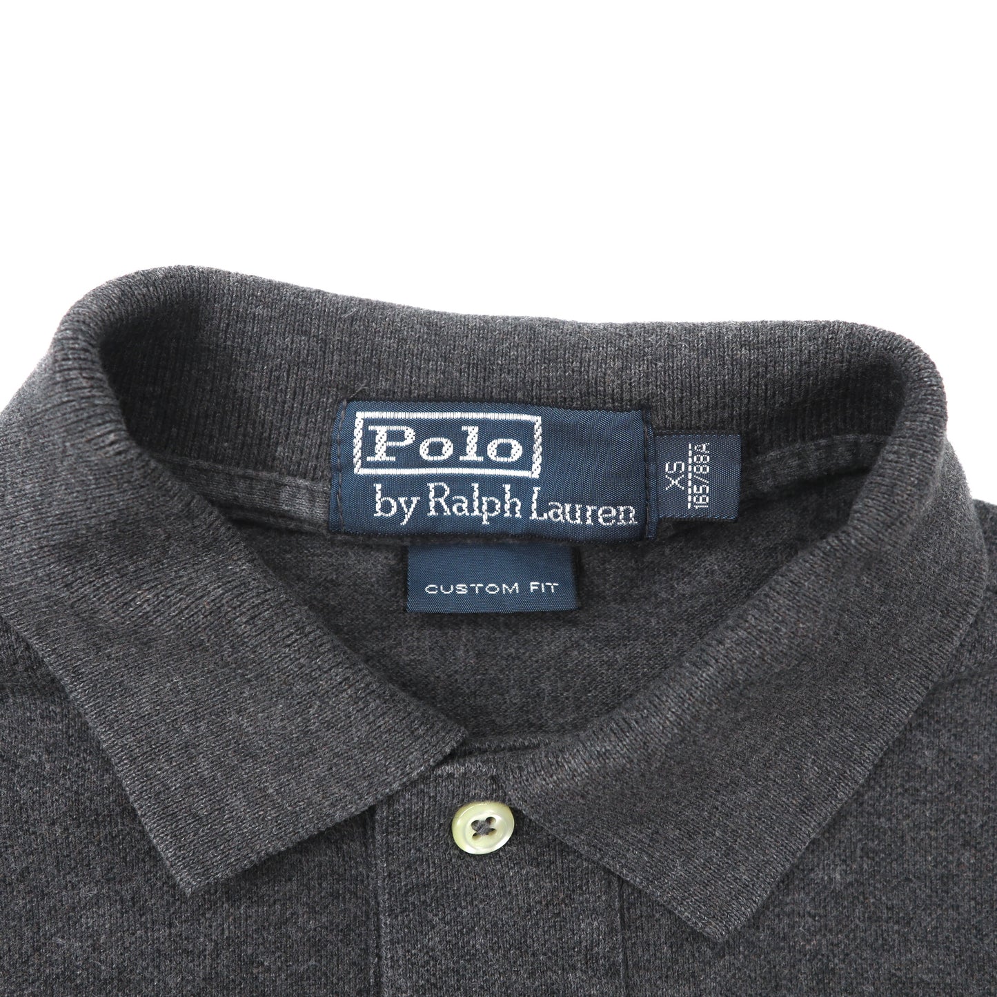 Polo by Ralph Lauren ポロシャツ 165 グレー コットン ビッグポニー刺繍 ナンバリング CUSTOM FIT