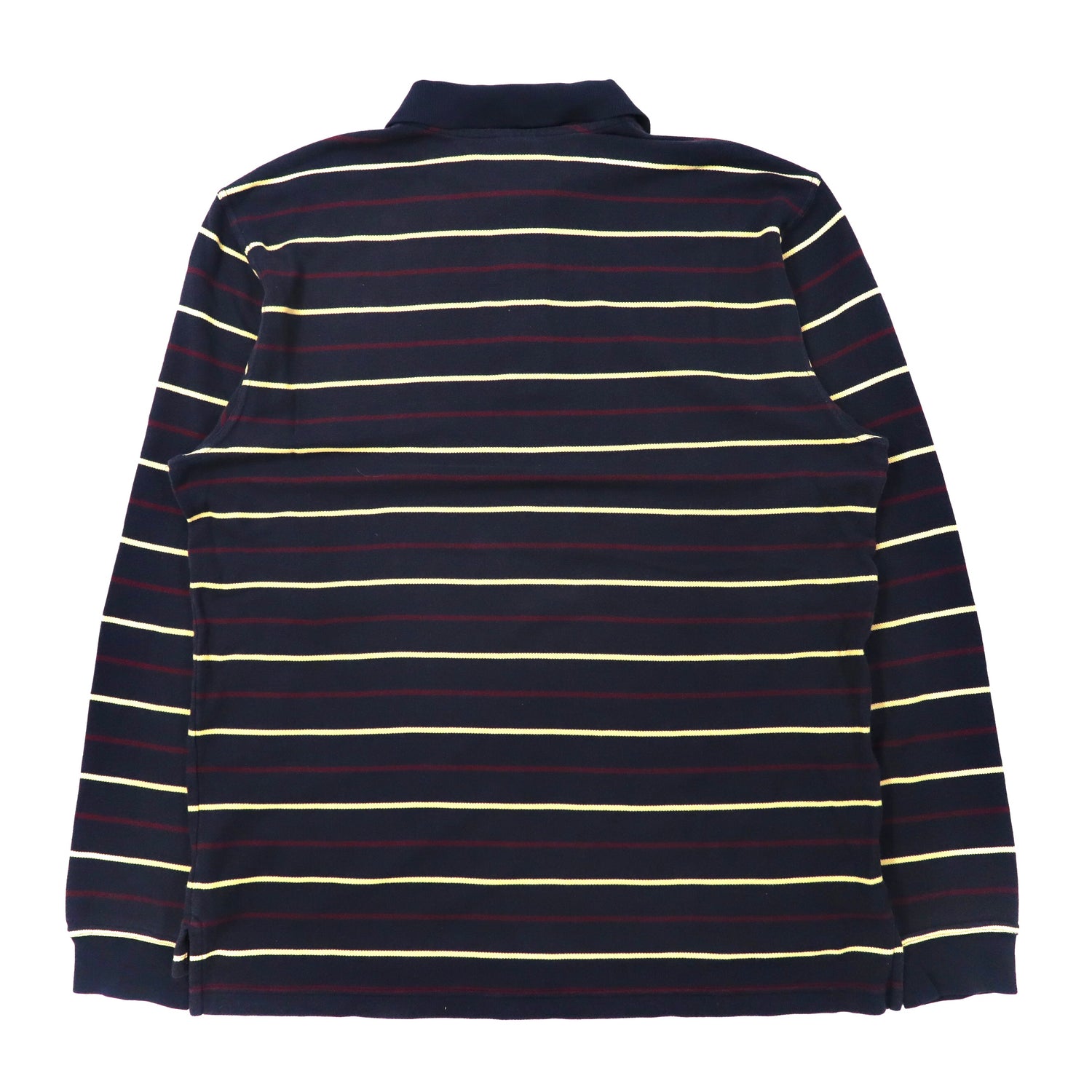 BROOKS BROTHERS Big Size RUGBY SHIRT L Navy Striped Cotton One 