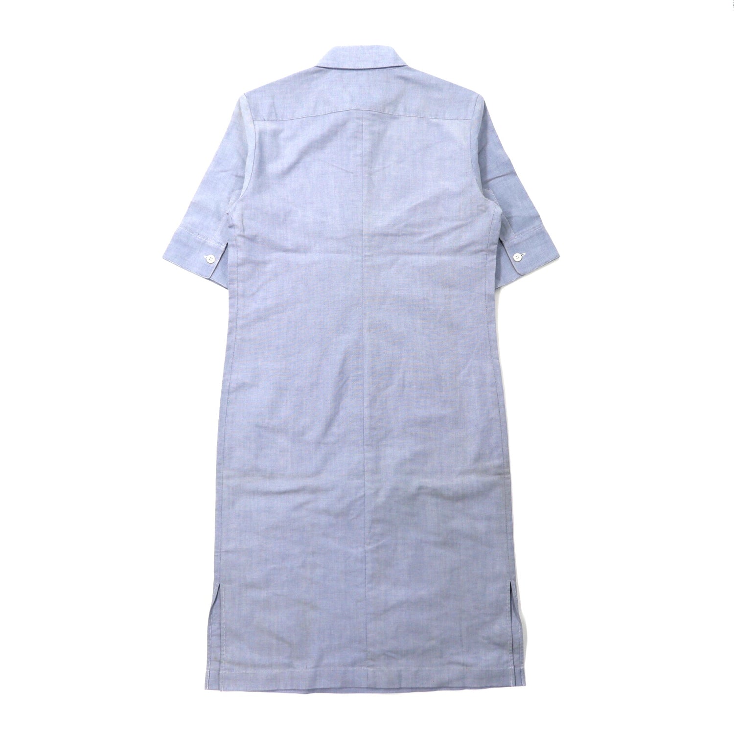 A.P.C. Short Sleeve Shirt Dress 38 Blue Oxford France – 日本然リトテ