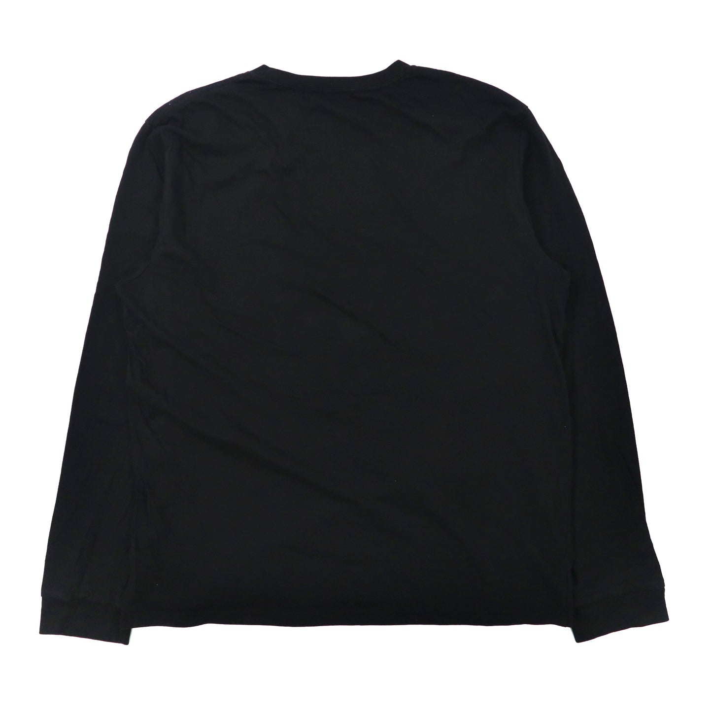 NAUTICA ロングスリーブTシャツ L ブラック コットン ワンポイントロゴ刺繍