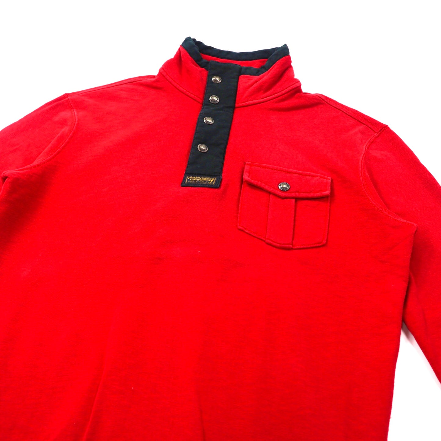 Polo by Ralph Lauren Half Zip Sweatshirt S Red Cotton Talon Zip