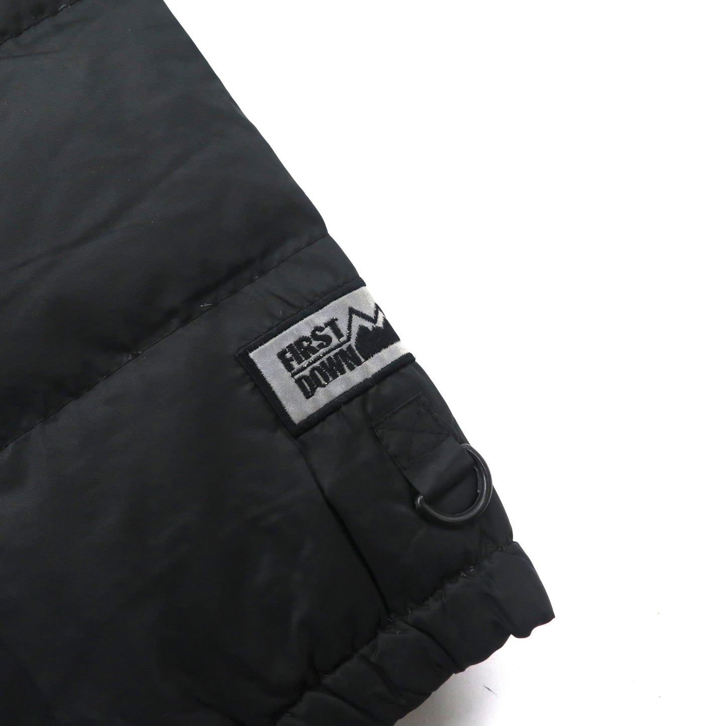 FIRST DOWN USA ダウンジャケット XXL ブラック ポリエステル ロゴ刺繍 ビッグサイズ