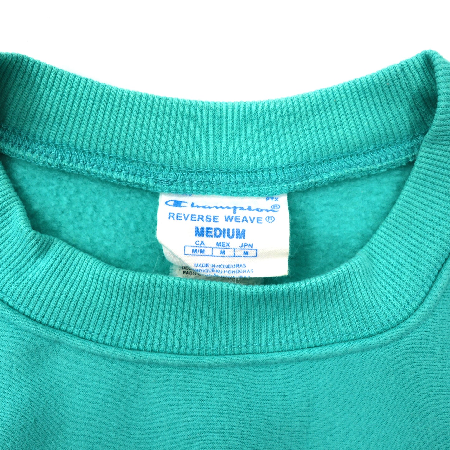 Champion Reverse Weave Sweatshirt M Green Brushed Lining single 