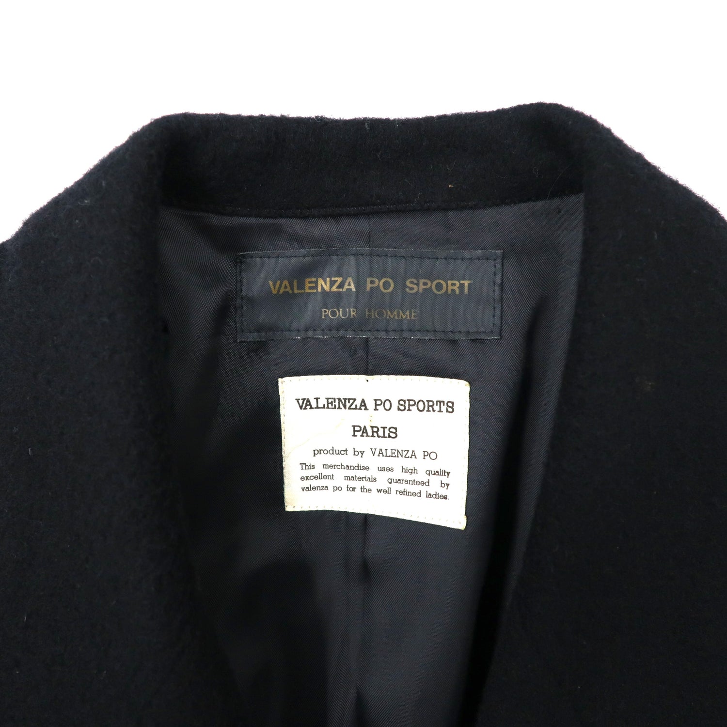 VALENZA PO SPORT Double Blest Tailored Jacket M Black Wool