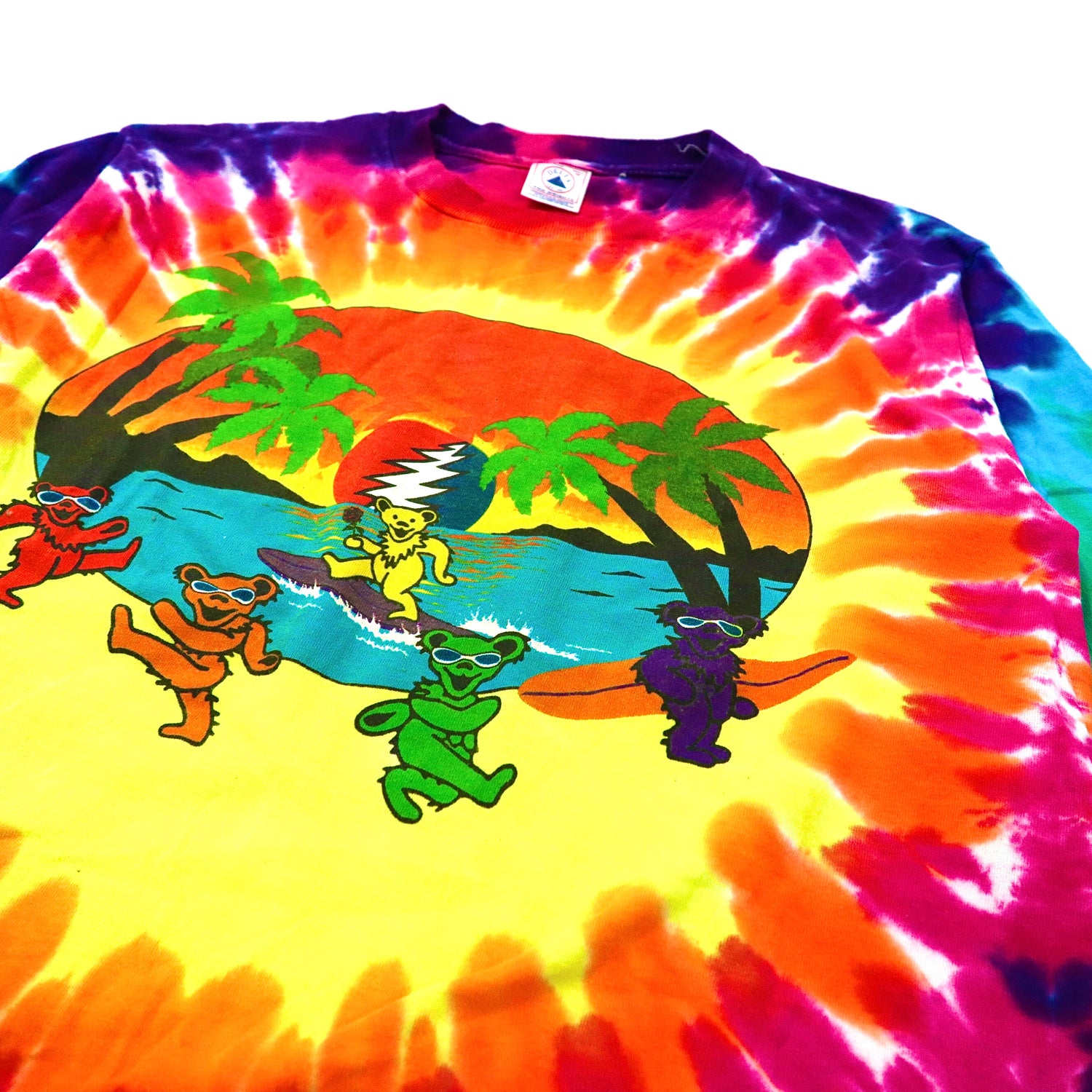 GRATEFUL DEAD TIE DYE Long Sleeve Tee T-Shirt M Multicolor Dancing