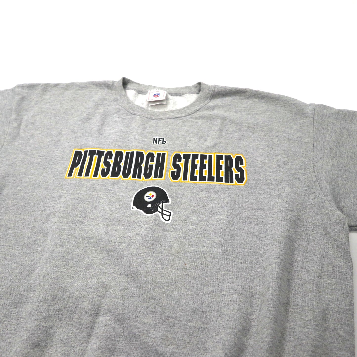 NFL クルーネックスウェット XL グレー PITTSBURGH STEELERS ビッグサイズ メキシコ製 90年代