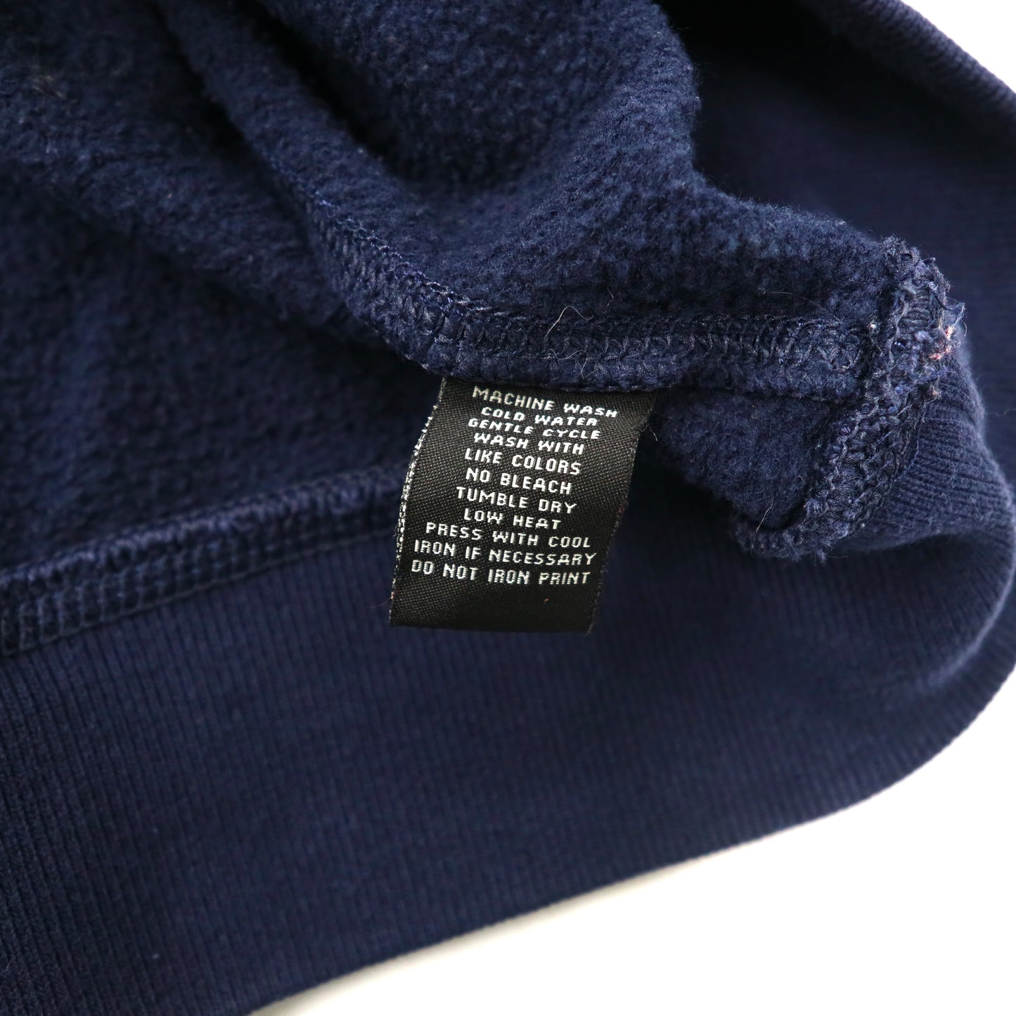 Polo Jeans Co. RALPH LAUREN リブライン ロゴプリント スウェット L ネイビー コットン 裏起毛 星条旗 90年代
