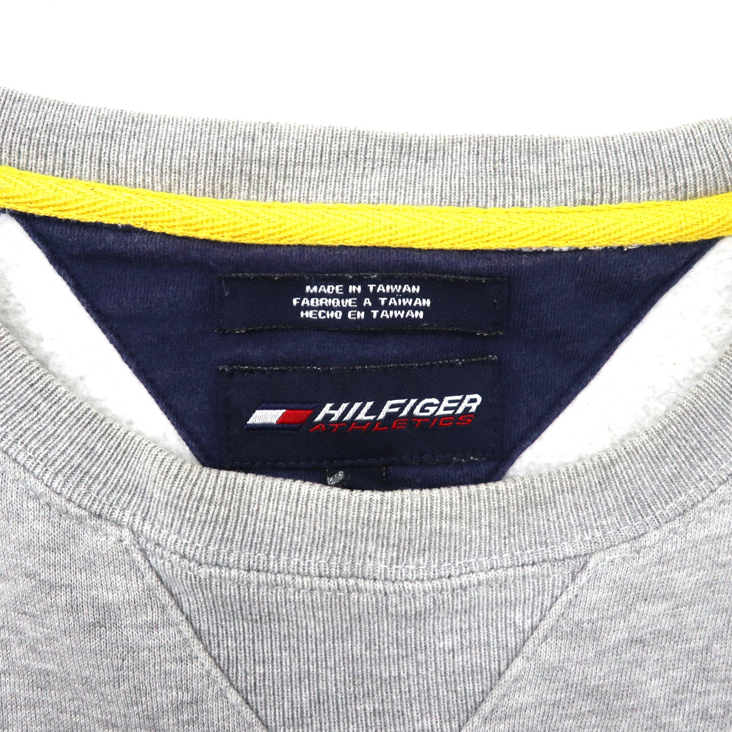 HILFIGER ATHLETICS Big Size Logo SWEATSHIRT L Gray Cotton BRUSHED