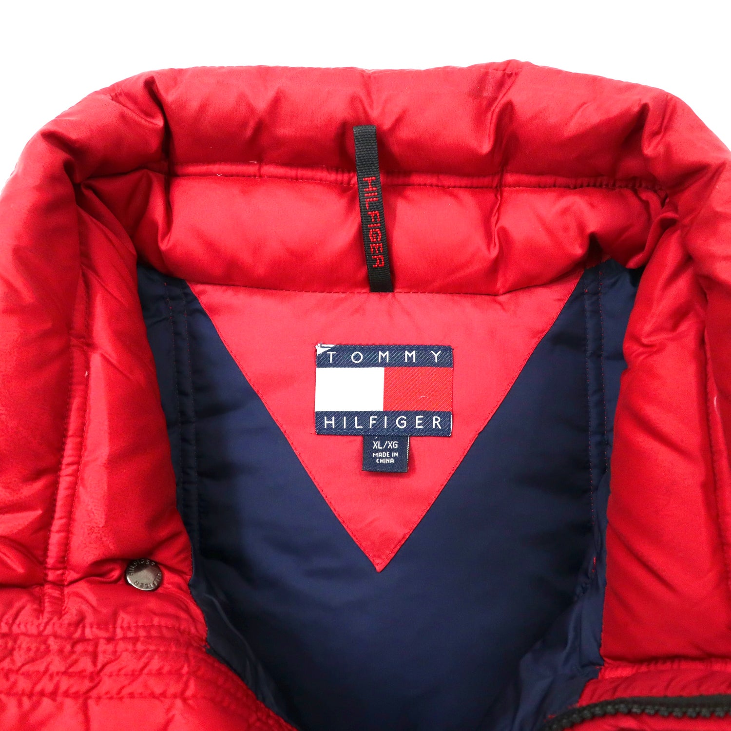 TOMMY HILFIGER PUFFER JACKET XL Red Nylon 90s – 日本然リトテ