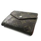 LOUIS VUITTON W Hook Wallet Brown Monogram Portomone Bier M61660 Made in France Vintage