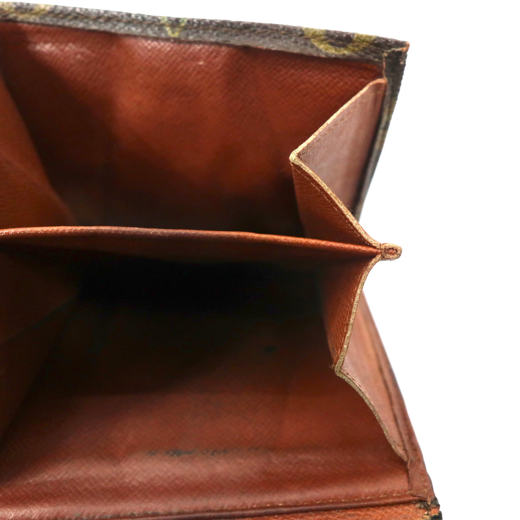LOUIS VUITTON W Hook Wallet Brown Monogram Portomone Bier M61660 Made in France Vintage