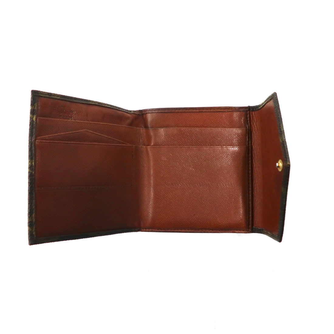 LOUIS VUITTON W Hook Wallet Brown Monogram Portomone Bier M61660 Made in France Vintage