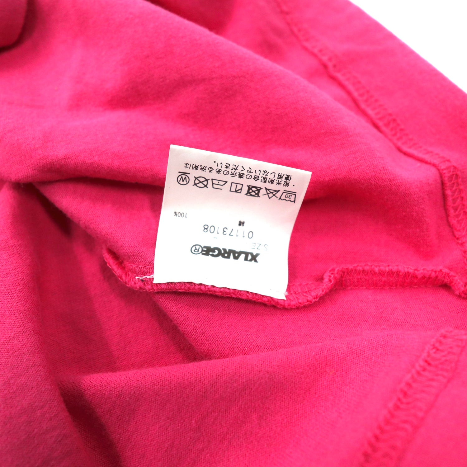X-LARGE ビッグサイズ ロゴプリントTシャツ L ピンク コットン バック 